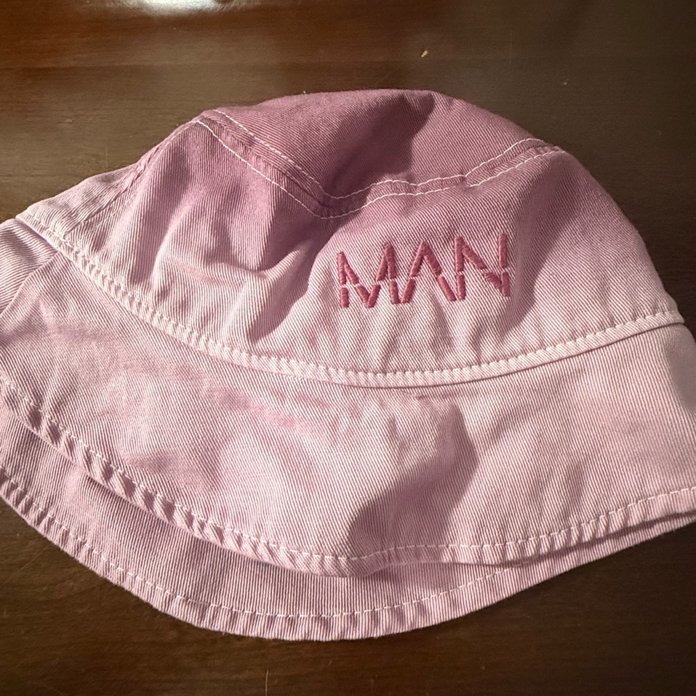 Boohoo Mens Pink Bucket Hat